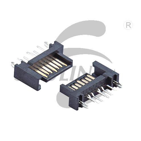 SATA7P B type single column PC2.5 with ground lug
