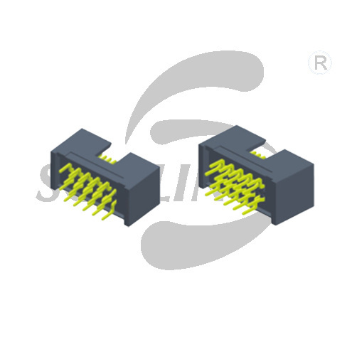 BH1.27x2.54 four row single plastic straight H10.5