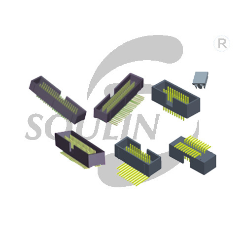 BH1.27x2.54 dual row single plastic right angle straight SMT H5.6