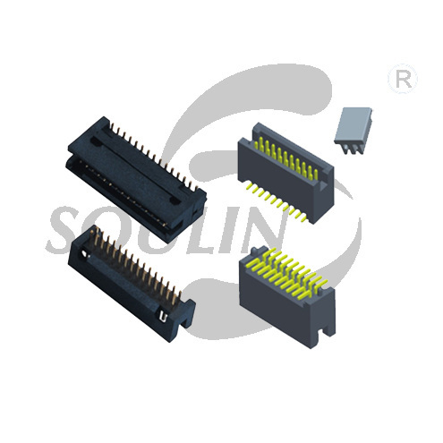 BH1.27 dual row double plastic straight SMT H7.2