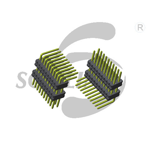 PH0.8 dual row double plastic right angle